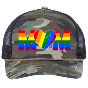 Pride Month Graphic For Mom Lover Retro Rope Trucker Hat Cap