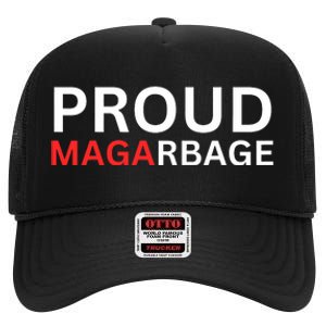 Proud Maga Garbage Trump Supporters High Crown Mesh Back Trucker Hat