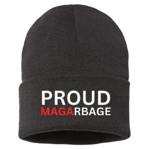 Proud Maga Garbage Trump Supporters Sustainable Knit Beanie