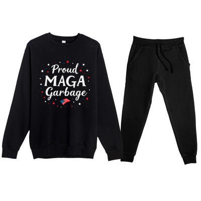 Proud Maga Garbage Great America Usa Patriotic Premium Crewneck Sweatsuit Set