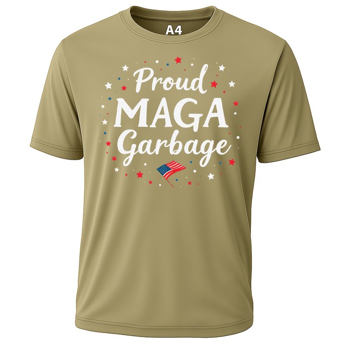 Proud Maga Garbage Great America Usa Patriotic Cooling Performance Crew T-Shirt