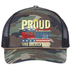 Proud Maga Garbage Proud To Be Garbage Trump Supporters Retro Rope Trucker Hat Cap