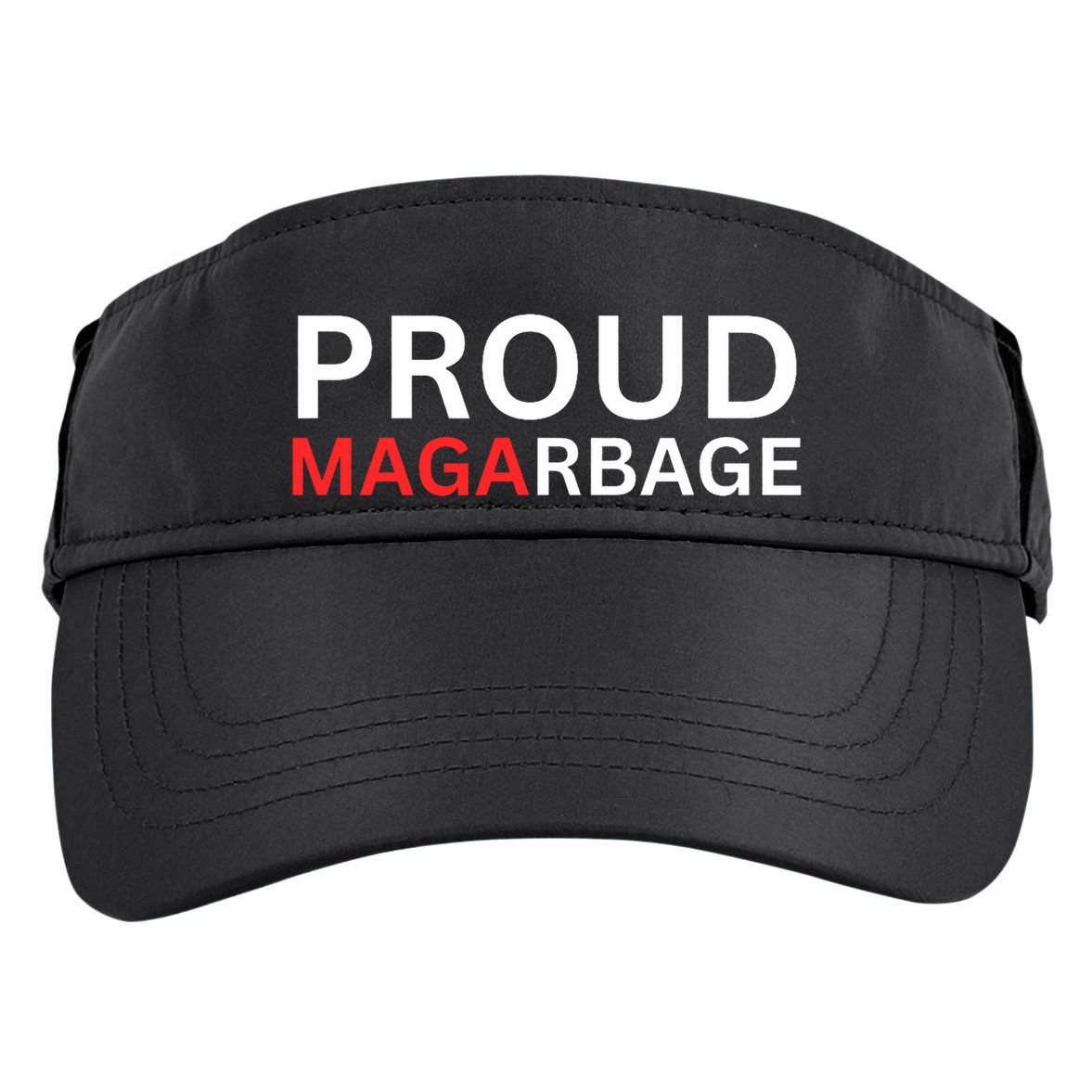 Proud Maga Garbage Trump Supporters Adult Drive Performance Visor