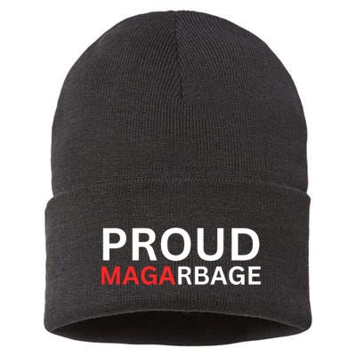 Proud Maga Garbage Trump Supporters Sustainable Knit Beanie