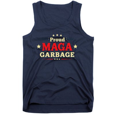 Proud Maga Garbage Supporters Funny Usa Tank Top