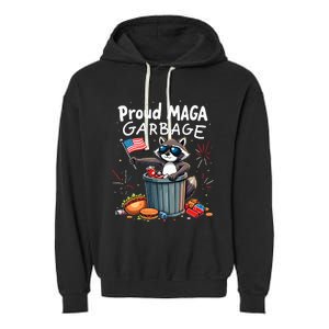 Proud Maga Garbage Raccoon Political Statement Garment-Dyed Fleece Hoodie