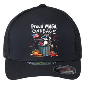 Proud Maga Garbage Raccoon Political Statement Flexfit Unipanel Trucker Cap