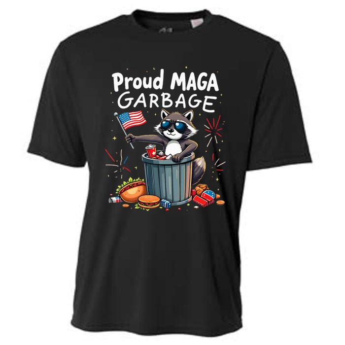 Proud Maga Garbage Raccoon Political Statement Cooling Performance Crew T-Shirt