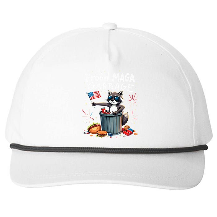 Proud Maga Garbage Raccoon Political Statement Snapback Five-Panel Rope Hat