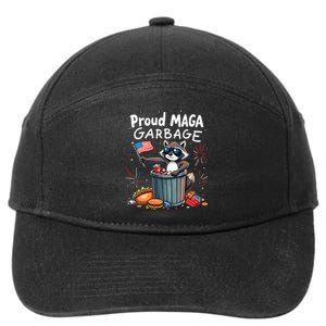 Proud Maga Garbage Raccoon Political Statement 7-Panel Snapback Hat