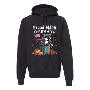 Proud Maga Garbage Raccoon Political Statement Premium Hoodie