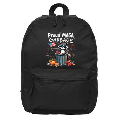 Proud Maga Garbage Raccoon Political Statement 16 in Basic Backpack