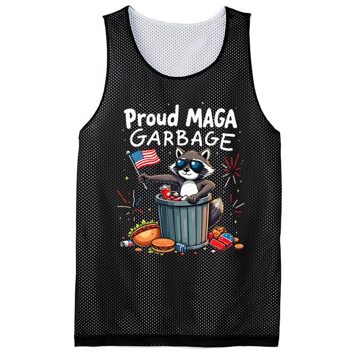 Proud Maga Garbage Raccoon Political Statement Mesh Reversible Basketball Jersey Tank