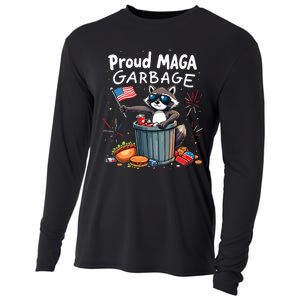 Proud Maga Garbage Raccoon Political Statement Cooling Performance Long Sleeve Crew