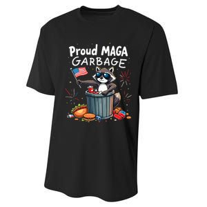 Proud Maga Garbage Raccoon Political Statement Performance Sprint T-Shirt