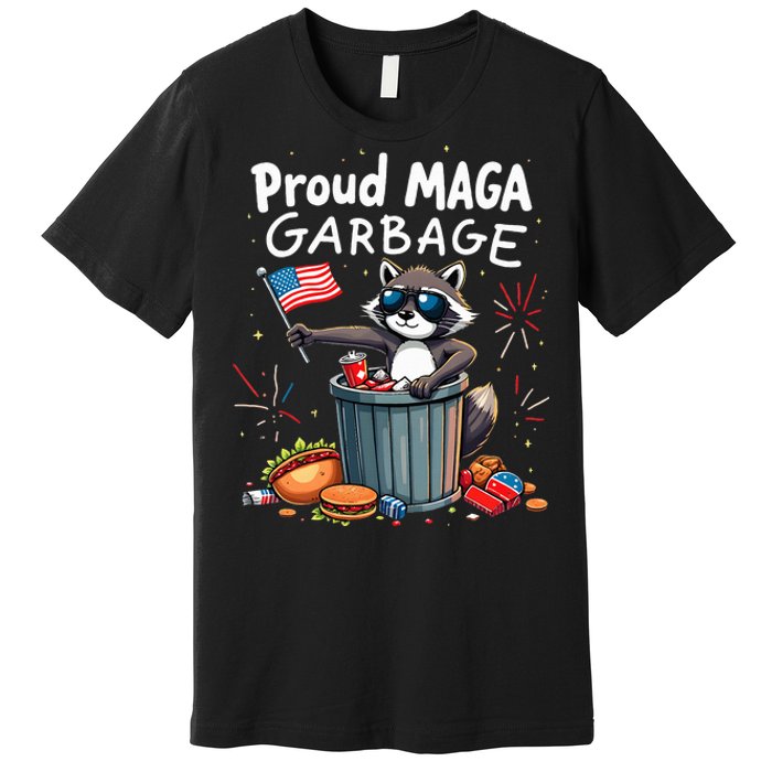 Proud Maga Garbage Raccoon Political Statement Premium T-Shirt