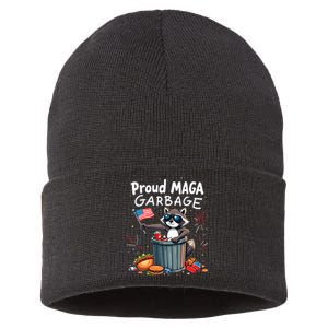 Proud Maga Garbage Raccoon Political Statement Sustainable Knit Beanie