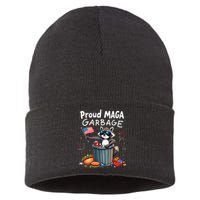 Proud Maga Garbage Raccoon Political Statement Sustainable Knit Beanie