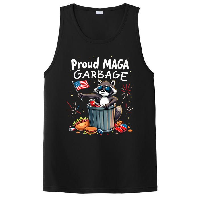 Proud Maga Garbage Raccoon Political Statement PosiCharge Competitor Tank