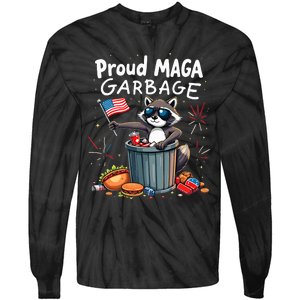 Proud Maga Garbage Raccoon Political Statement Tie-Dye Long Sleeve Shirt