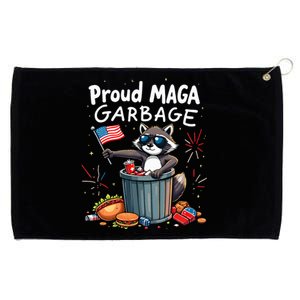 Proud Maga Garbage Raccoon Political Statement Grommeted Golf Towel