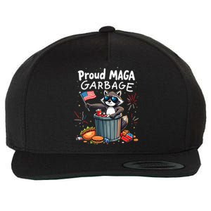 Proud Maga Garbage Raccoon Political Statement Wool Snapback Cap