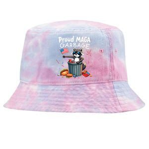 Proud Maga Garbage Raccoon Political Statement Tie-Dyed Bucket Hat