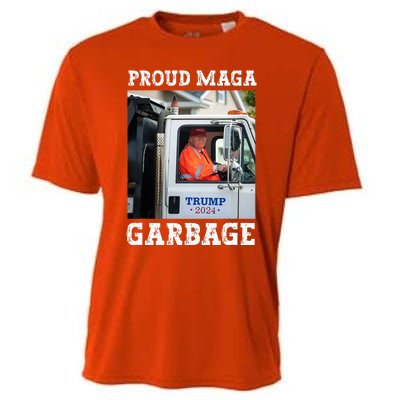 Proud Maga Garbage Trump Cooling Performance Crew T-Shirt