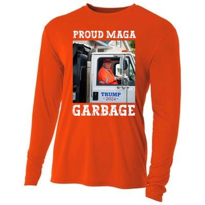 Proud Maga Garbage Trump Cooling Performance Long Sleeve Crew