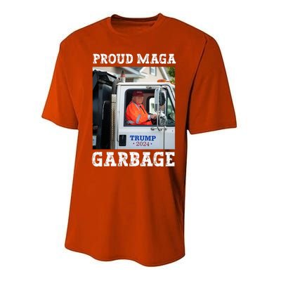 Proud Maga Garbage Trump Performance Sprint T-Shirt