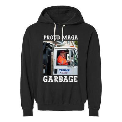 Proud Maga Garbage Trump Garment-Dyed Fleece Hoodie