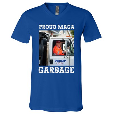 Proud Maga Garbage Trump V-Neck T-Shirt