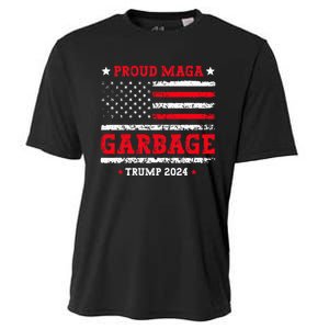 Proud Maga Garbage Trump Supporter Funny Republicans Cooling Performance Crew T-Shirt