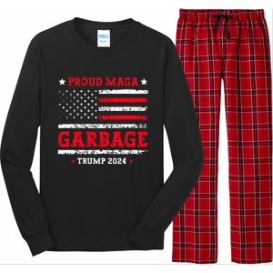 Proud Maga Garbage Trump Supporter Funny Republicans Long Sleeve Pajama Set