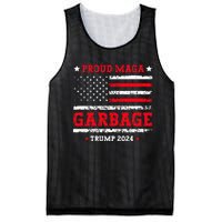 Proud Maga Garbage Trump Supporter Funny Republicans Mesh Reversible Basketball Jersey Tank