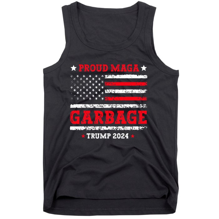 Proud Maga Garbage Trump Supporter Funny Republicans Tank Top