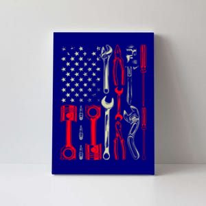 Patriotic Mechanic Garage American Mechanics Usa Cool Gift Canvas