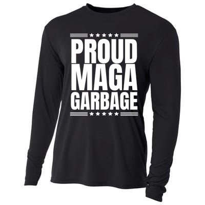 Proud Maga Garbage Trump Supporter Cooling Performance Long Sleeve Crew