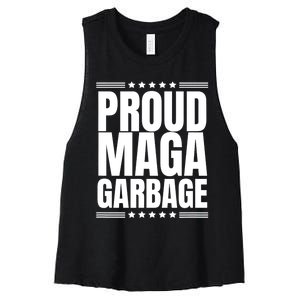 Proud Maga Garbage Trump Supporter Women's Racerback Cropped Tank