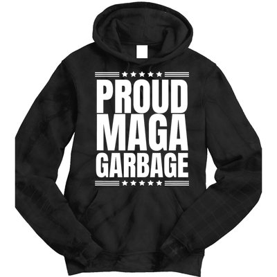 Proud Maga Garbage Trump Supporter Tie Dye Hoodie