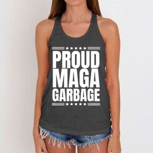 Proud Maga Garbage Trump Supporter Women's Knotted Racerback Tank