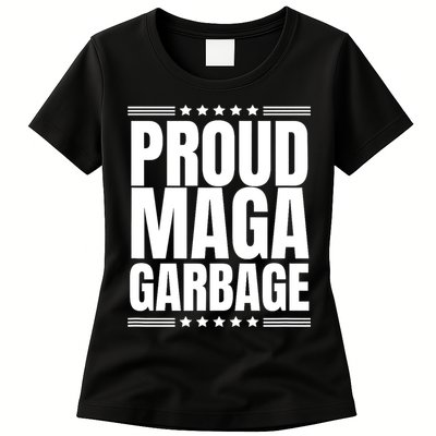 Proud Maga Garbage Trump Supporter Womens T-Shirt