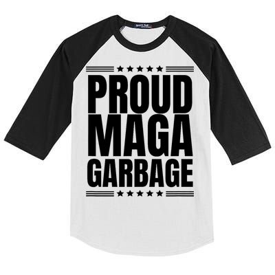 Proud Maga Garbage Trump Supporter Kids Colorblock Raglan Jersey