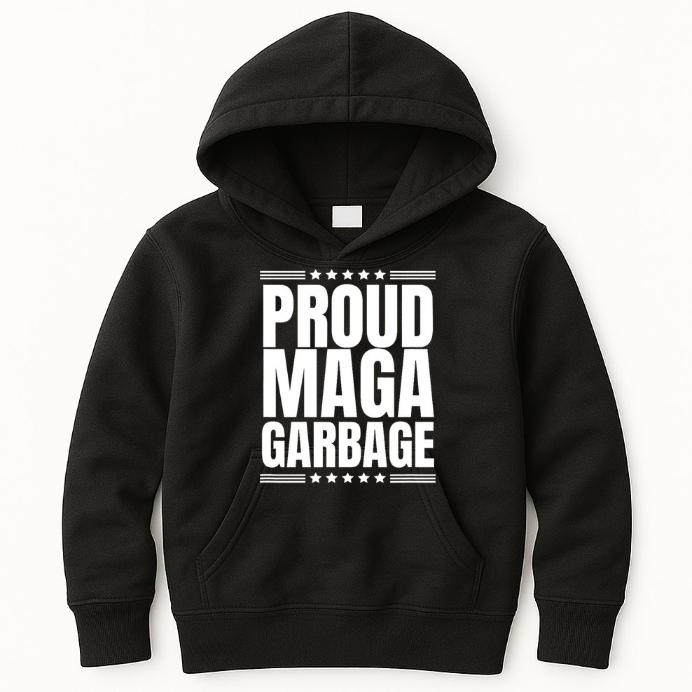 Proud Maga Garbage Trump Supporter Kids Hoodie