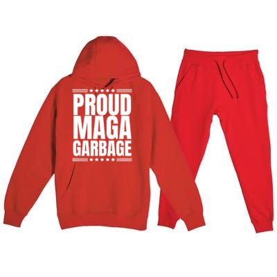 Proud Maga Garbage Trump Supporter Premium Hooded Sweatsuit Set