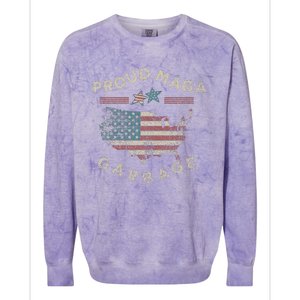 Proud Maga Garbage Trump Supporter Colorblast Crewneck Sweatshirt