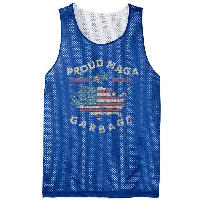 Proud Maga Garbage Trump Supporter Mesh Reversible Basketball Jersey Tank