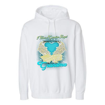 Proud My Grandma In Heaven Happy Mother Day Memorial Gift Garment-Dyed Fleece Hoodie