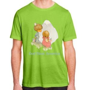 Precious Mots God Bless America Cute Gift Adult ChromaSoft Performance T-Shirt