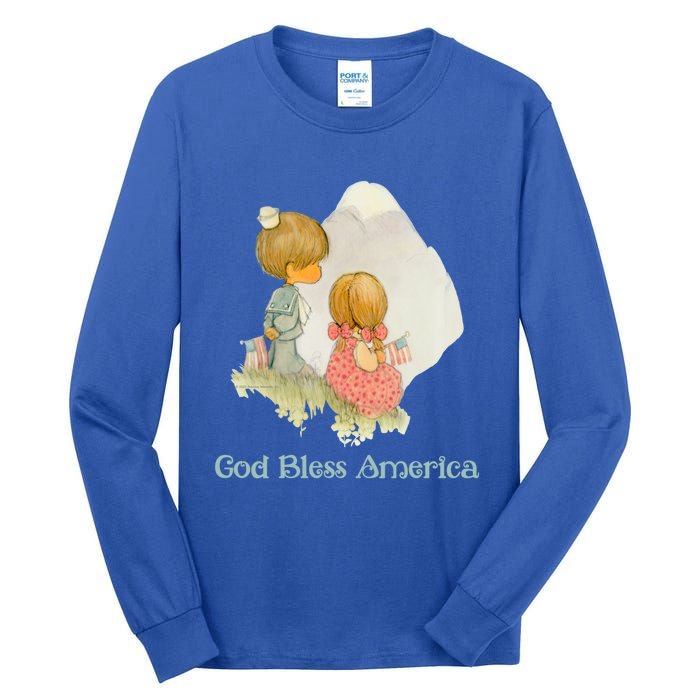 Precious Mots God Bless America Cute Gift Tall Long Sleeve T-Shirt